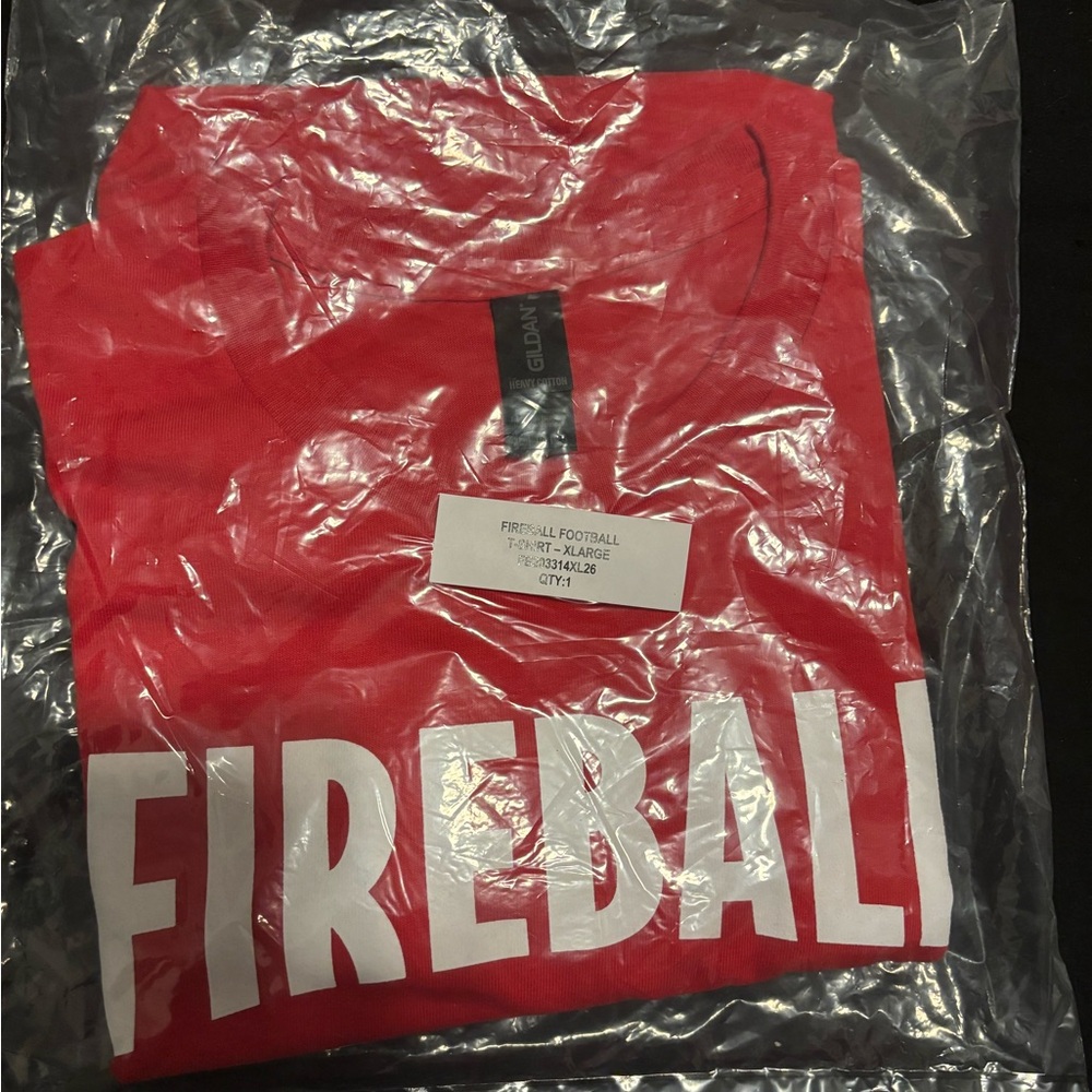 Gildan Red Fireball Football Tee